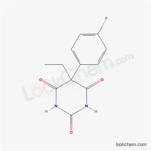 Molecular Structure of 379-33-9 (5-ethyl-5-(4-fluorophenyl)pyrimidine-2,4,6(1H,3H,5H)-trione)