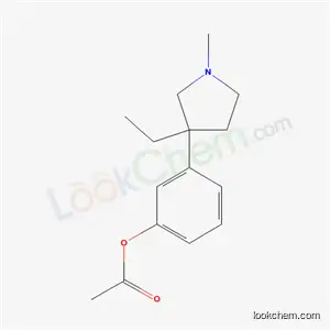 Molecular Structure of 1794-39-4 (3-(3-ethyl-1-methylpyrrolidin-3-yl)phenyl acetate)