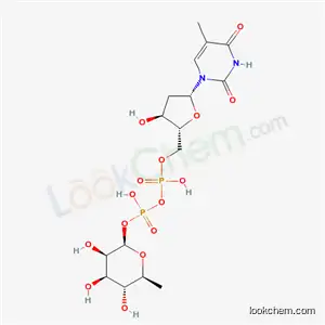 [(2R,3S,5R)-3-hydroxy-5-(5-methyl-2,4-dioxo-3,4-dihydropyrimidin-1(2H)-yl)tetrahydrofuran-2-yl]methyl (2R,3R,4R,5R,6S)-3,4,5-trihydroxy-6-methyltetrahydro-2H-pyran-2-yl dihydrogen diphosphate (non-preferred name)