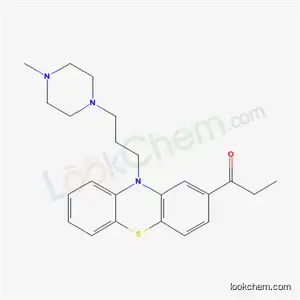 Molecular Structure of 20686-45-7 (1-{10-[3-(4-methylpiperazin-1-yl)propyl]-10H-phenothiazin-2-yl}propan-1-one)