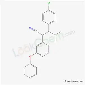 Molecular Structure of 66753-10-4 (4-Chloro-beta-(1-methylethyl)-alpha-(3-phenoxyphenyl)benzenepropanenit rile)