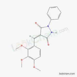 Molecular Structure of 5968-43-4 ((4E)-1-phenyl-4-(2,3,4-trimethoxybenzylidene)pyrazolidine-3,5-dione)