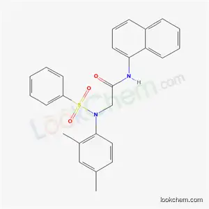 Molecular Structure of 6194-58-7 (N~2~-(2,4-dimethylphenyl)-N-naphthalen-1-yl-N~2~-(phenylsulfonyl)glycinamide)