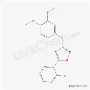 Molecular Structure of 6153-94-2 (5-(2-bromophenyl)-3-(3,4-dimethoxybenzyl)-1,2,4-oxadiazole)