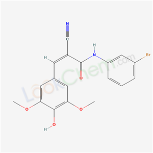 (2Z)-N-(3-bromophenyl)-2-cyano-3-(4-hydroxy-3,5-dimethoxyphenyl)prop-2-enamide