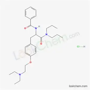 rac-(αR*)-α-(ベンゾイルアミノ)-4-[2-(ジエチルアミノ)エトキシ]-N,N-ジプロピルベンゼンプロパンアミド/塩酸,(1:x)