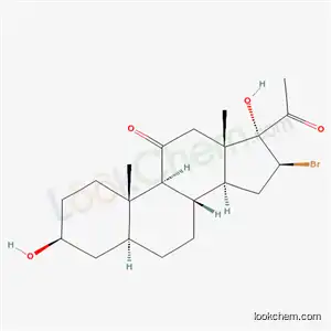 Molecular Structure of 1780-98-9 ((3beta,5alpha,16beta)-16-bromo-3,17-dihydroxypregnane-11,20-dione)