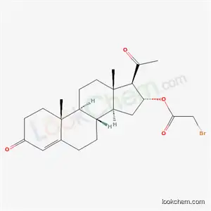 Molecular Structure of 51541-48-1 ((16alpha)-3,20-dioxopregn-4-en-16-yl bromoacetate)