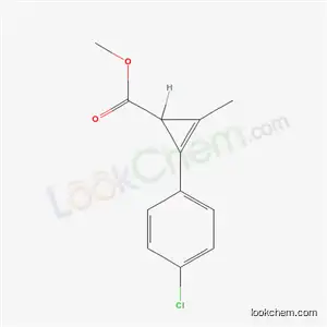 Molecular Structure of 69645-14-3 (2-Cyclopropene-1-carboxylic acid, 2-methyl-3-(4-chlorophenyl)-, methyl  ester)