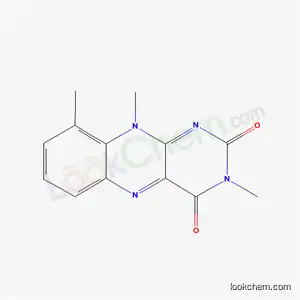 Molecular Structure of 70254-65-8 (3,9,10-trimethylbenzo[g]pteridine-2,4(3H,10H)-dione)