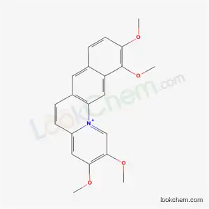 Molecular Structure of 6872-81-7 (2,3,10,11-tetramethoxybenzo[g]pyrido[1,2-a]quinolinium)