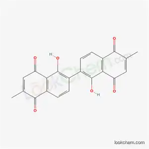 Molecular Structure of 20175-85-3 (2,2'-Dimethyl-5,5'-dihydroxy-6,6'-bi[1,4-naphthoquinone])