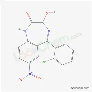 Molecular Structure of 41993-28-6 (5-(2-Chlorophenyl)-1,3-dihydro-3-hydroxy-7-nitro-2H-1,4-benzodiazepin-2-one)