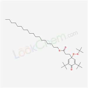 2,5-Cyclohexadiene-1-propanoic acid, 3,5-bis(1,1-dimethylethyl)-1-((1,1-dimethylethyl)dioxy)-4-oxo-, octadecyl ester