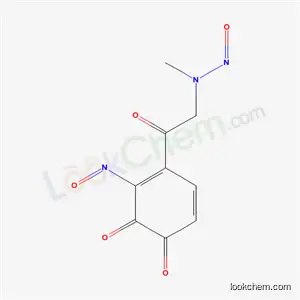 Molecular Structure of 65561-72-0 (4-[(Methylnitrosoamino)acetyl]-3-nitroso-1,2-benzoquinone)