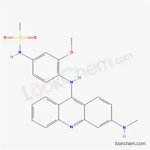 Molecular Structure of 66147-74-8 (N-[4-[3-(Methylamino)-9-acridinylamino]-3-methoxyphenyl]methanesulfonamide)