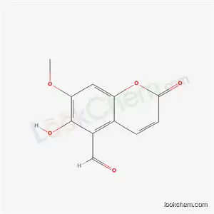 2H-1-Benzopyran-5-carboxaldehyde, 6-hydroxy-7-methoxy-2-oxo-