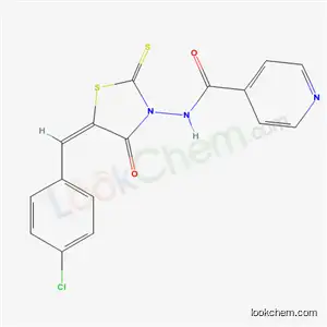 N-[5-[(4-クロロフェニル)メチレン]-4-オキソ-2-チオキソ-3-チアゾリジニル]-4-ピリジンカルボアミド