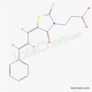 Molecular Structure of 7025-17-4 (3-[4-OXO-5-(3-PHENYL-ALLYLIDENE)-2-THIOXO-THIAZOLIDIN-3-YL]-PROPIONIC ACID)
