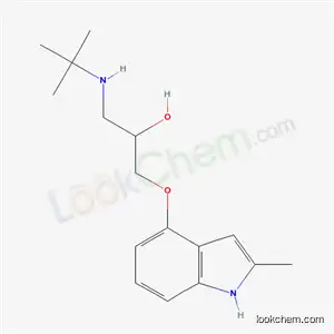 Molecular Structure of 62658-85-9 (1-(tert-butylamino)-3-[(2-methyl-1H-indol-4-yl)oxy]propan-2-ol)
