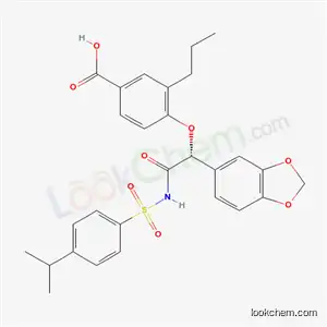 4-[(1R)-1-(1,3-benzodioxol-5-yl)-2-oxo-2-({[4-(propan-2-yl)phenyl]sulfonyl}amino)ethoxy]-3-propylbenzoic acid