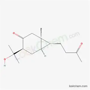 Molecular Structure of 213746-16-8 ((1S,4S,6R,7R)-4-(2-hydroxypropan-2-yl)-1-methyl-7-(3-oxobutyl)bicyclo[4.1.0]heptan-3-one)