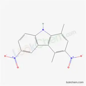 Molecular Structure of 133591-35-2 (1,4-dimethyl-3,6-dinitro-9H-carbazole)