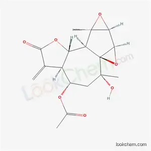 Molecular Structure of 69684-72-6 ((3aR,6aS)-3aβ,5,6,7aβ,7bβ,8a,8bβ,8cα-Octahydro-4β-acetoxy-6β-hydroxy-6,8aβ-dimethyl-3-methylene-4H-bisoxireno[1,8a:2,3]azuleno[4,5-b]furan-2(3H)-one)