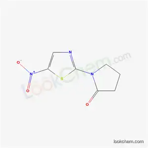 Molecular Structure of 13109-99-4 (1-(5-nitro-1,3-thiazol-2-yl)pyrrolidin-2-one)