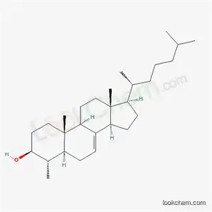 Molecular Structure of 481-25-4 (4-methylcholest-7-en-3-ol)