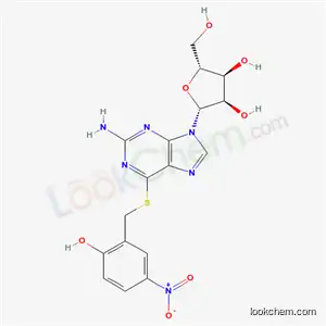 Molecular Structure of 41094-07-9 (S-(2-HYDROXY-5-NITROBENZYL)-6-THIOGUANOSINE)