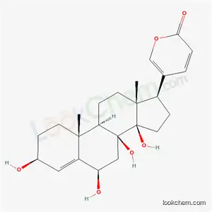 Molecular Structure of 7004-95-7 ((3beta,6beta)-3,6,8,14-tetrahydroxybufa-4,20,22-trienolide)