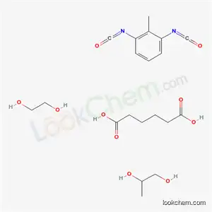 헥산 디오 산, 1,3- 디이 소시 아네 이토 메틸 벤젠, 1,2- 에탄 디올 및 1,2- 프로판 디올 아 디프 산, 에틸렌 글리콜, 프로필렌 글리콜, 톨루엔 디 이소시아네이트 중합체