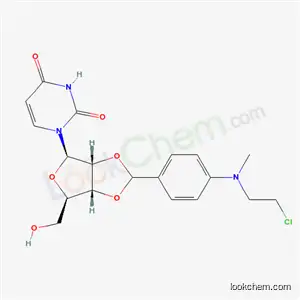 Molecular Structure of 18837-80-4 (2'-O,3'-O-[p-[(2-Chloroethyl)methylamino]benzylidene]uridine)