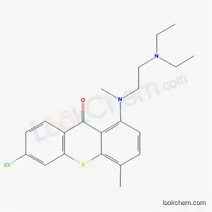 Molecular Structure of 19146-90-8 (6-chloro-1-{[2-(diethylamino)ethyl](methyl)amino}-4-methyl-9H-thioxanthen-9-one)