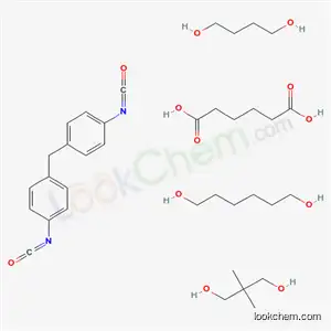 헥산디오산, 1,4-부탄디올, 2,2-디메틸-1,3-프로판디올, 1,6-헥산디올 및 1,1-메틸렌비스4-이소시아나토벤젠 중합체
