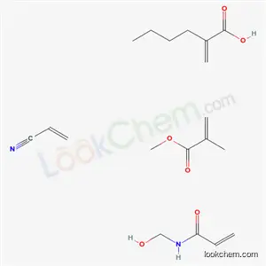 2-프로펜산, 2-메틸-, 메틸 에스테르, 부틸 2-프로페노에이트 중합체, N-(히드록시메틸)-2-프로펜아미드 및 2-프로펜니트릴 부틸 2-프로페노에이트, N-(히드록시메틸)-2-프로펜아미드 중합체, 메틸 2-메틸-2-프로페노에이트 및 프로펜니트릴