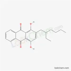 Molecular Structure of 41450-96-8 (2-(2-Ethylhexyl)-1,4-dihydroxyanthraquinone)