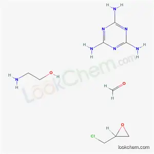 포름 알데히드, 2- 아미노 에탄올, (클로로 메틸) 옥시 란 및 1,3,5- 트리 아진 -2,4,6- 트리아 민이있는 중합체