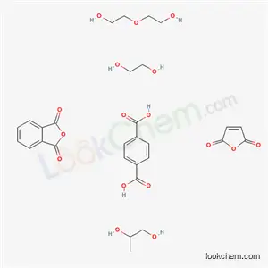 1,4-벤젠디카르복실산, 1,2-에탄디올, 2,5-푸란디온, 1,3-이소벤조푸란디온, 2,2'-옥시비스[에탄올] 및 1,2-프로판디올 중합체