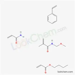 2-프로펜산, 부틸 에스테르, 에테닐벤젠 중합체, N-(메톡시메틸)-2-메틸-2-프로펜아미드 및 2-프로펜아미드