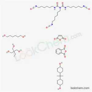 헥사 메틸렌 디 이소시아네이트 뷰렛, 프탈산 무수물, 말레 산 무수물, 트리메틸 올 프로판, 1,6- 헥산 디올, 수소 첨가 비스페놀 A 폴리머