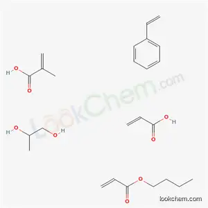 2- 프로 펜산, 2- 메틸-, 1,2- 프로판 디올 함유 모노 에스테르, 부틸 2- 프로 페노 에이트 중합체,에 테닐 벤젠 및 2- 프로 펜산