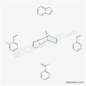 4,7-메타노-1H-인덴, 3a,4,7,7a-테트라하이드로-, 에테닐벤젠, 에테닐메틸벤젠, 1H-인덴 및 (1-메틸에테닐)벤젠과의 중합체