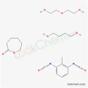 2-옥세파논, 1,4-부탄디올, 1,3-디이소시아네이토메틸벤젠 및 2,2-옥시비스에탄올과의 중합체