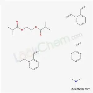 2-프로펜산, 2-메틸-, 1,2-에탄디일 에스테르, 디테닐벤젠, 에테닐벤젠 및 에테닐에틸벤젠과의 중합체, 클로로메틸화, 트리메틸아민과의 반응 생성물