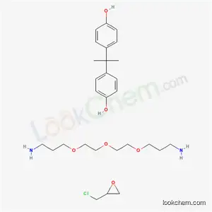 페놀, 4,4'-(1-메틸에틸리덴)비스-, (클로로메틸)옥시란과의 중합체, 3,3'-[옥시비스(2,1-에탄디일옥시)]비스[1-프로판아민]과의 반응 생성물