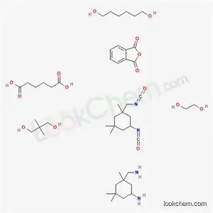 헥산디온산, 5-아미노-1,3,3-트리메틸시클로헥산-메탄아민, 2,2-디메틸-1,3-프로판디올, 1,2-에탄디올, 1,6-헥산디올, 1,3-이소벤조푸란디온 및 5와의 중합체 -이소시아네이토-1-(이소시아네이토메틸)-1,3,3-트리메틸시클로헥산