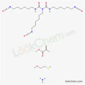 2-프로펜산, 2-메틸-, 메틸 에스테르, 2-머캅토에탄올 중합체, 암모니아 및 N,N',2-트리스(6-이소시아나토헥실)이미도디탄산 디아미드와의 반응 생성물