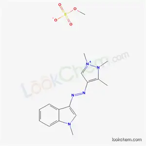 1,2,3-トリメチル-5-[(1-メチル-1H-インドール-3-イル)アゾ]-1H-ピラゾール-2-イウム?(硫酸メチル)アニオン